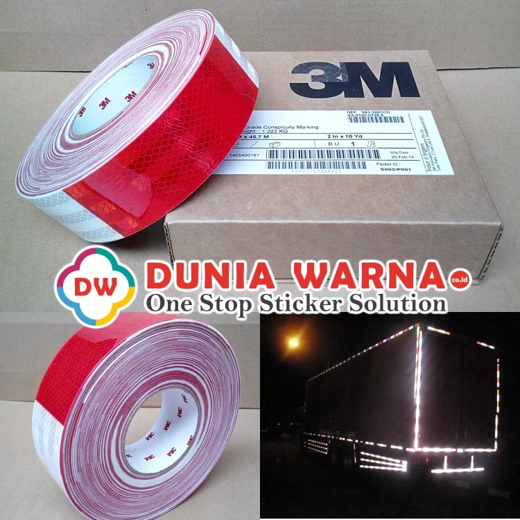 3M Conspicuity Tape Marka Mobil Berat Truk Dunia Warna Stiker
