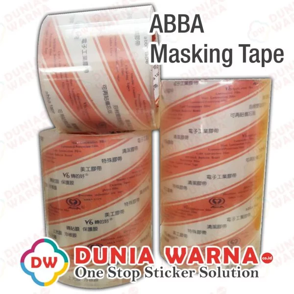 ABBA Transfer Tape Dunia Warna Stiker Supplier Bahan Cutting Plastik Masking