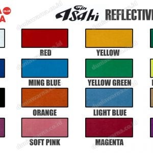 Tabel warna ASAHI Reflektif Dunia Warna Sticker Jual bahan cutting stiker murah