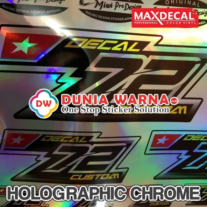 MAXDECAL APH80 Holographic Mirror Chrome Vinyl Printable Eco Solvent –  Dunia Warna Stiker