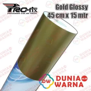 Profix Gold Glossy Vinyl Sticker Dunia Warna Agen Bahan Skotlet