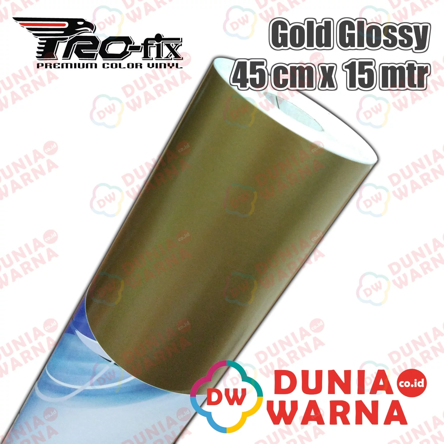 Profix Gold Glossy Vinyl Sticker Dunia Warna Agen Bahan Skotlet