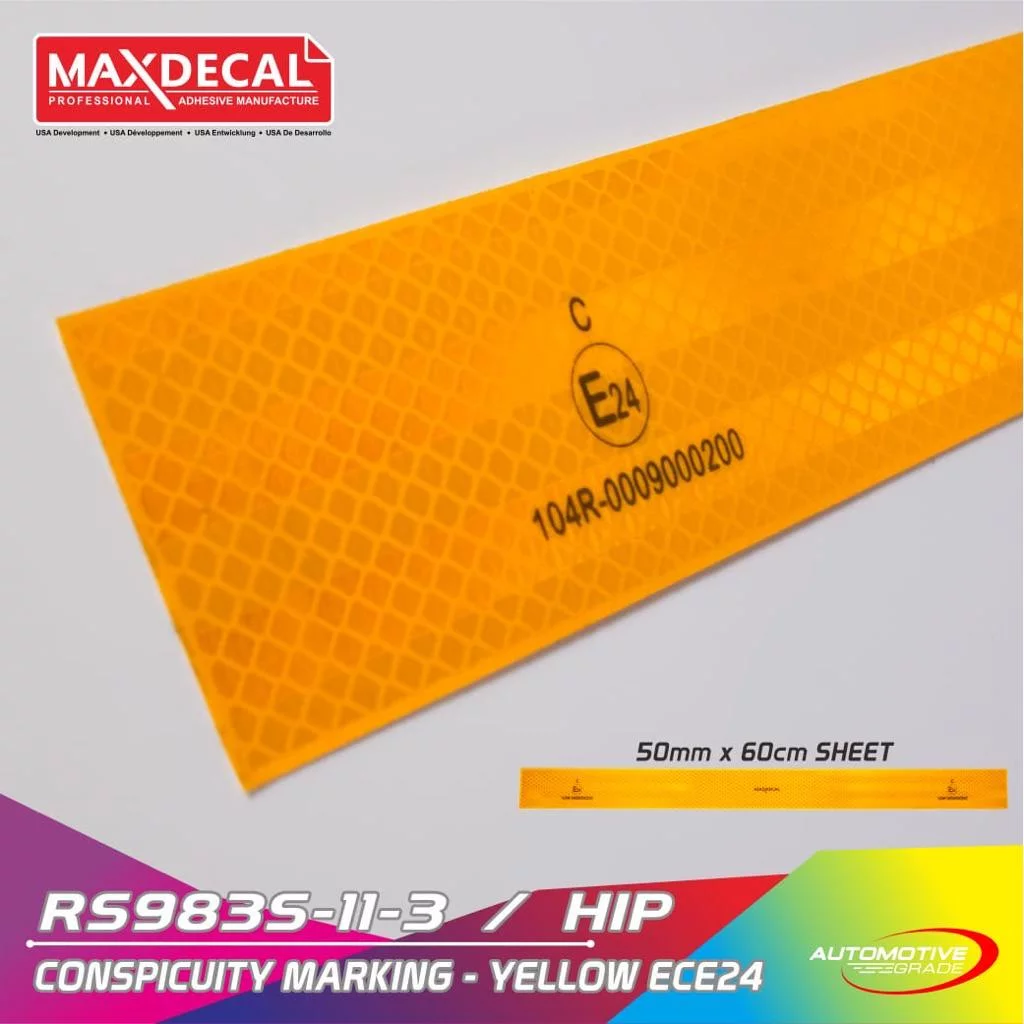 MAXDECAL Safety Tape RS983 Logo ECE Syarat KIR Reflektor Alat Pemantul Cahaya Tambahan - Image 2