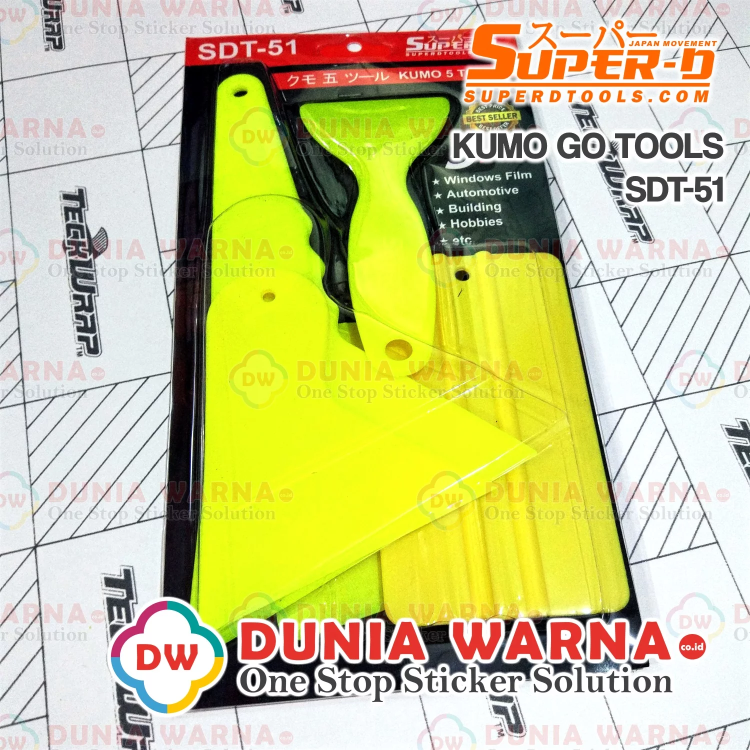 SUPER-D Japan SDT-51 Kumo 5 Tools Window Film Application Kit