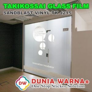 Takikossai J215 Sandblast Polos Dunia Warna Stiker Agen Sticker Kaca Es
