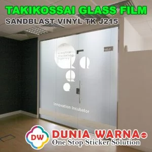 Takikossai J215 Sandblast Polos Dunia Warna Stiker Agen Sticker Kaca Es